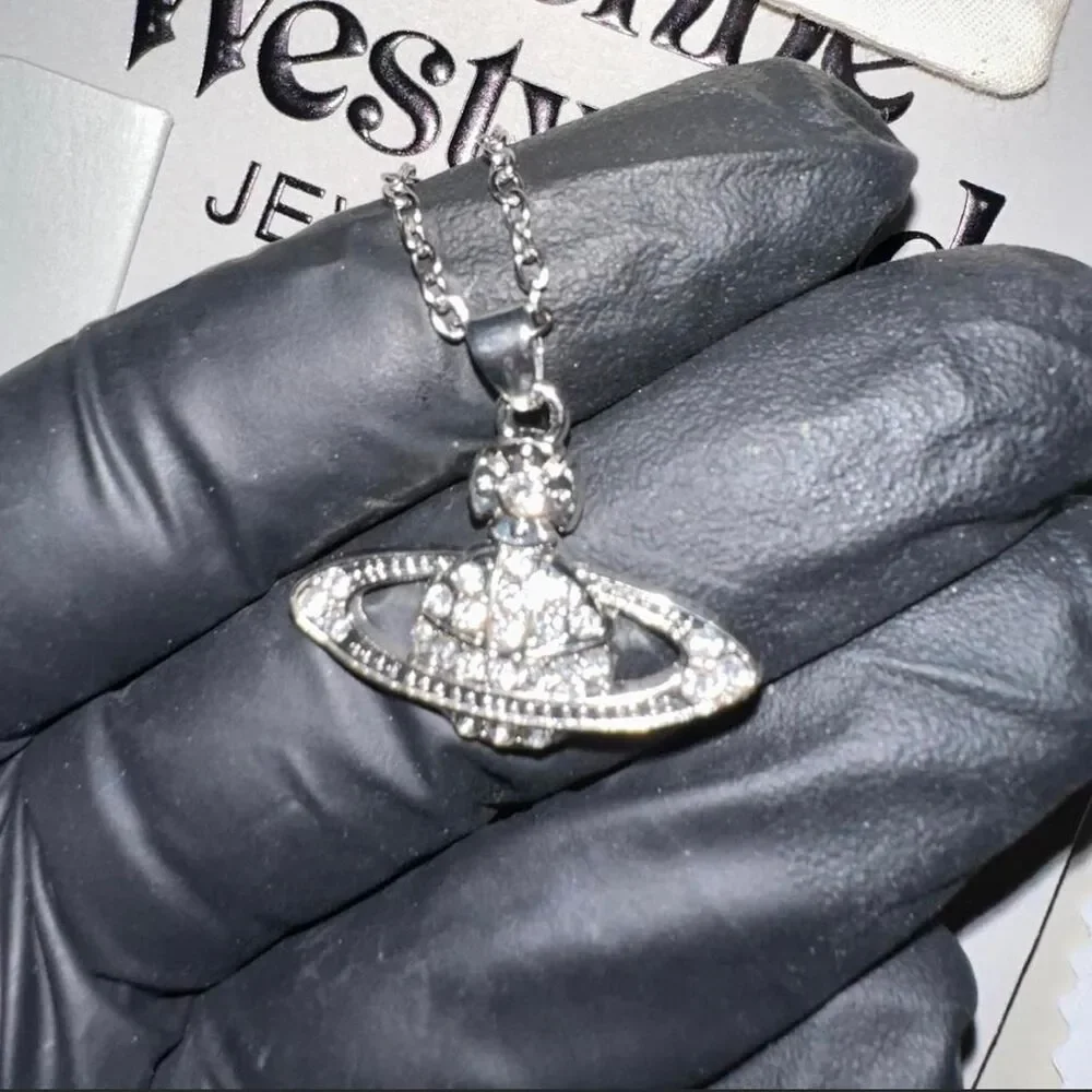 Silver Orb Pendant Necklace - Going Out Piece